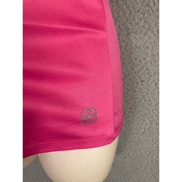 Daisy Fuentes Pink Active T-Shirt Lattice-Back Short Sleeve Women's Medium - Picture 9 of 9